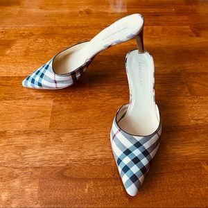 Burberry Vintage Nova Check Kitten Mules